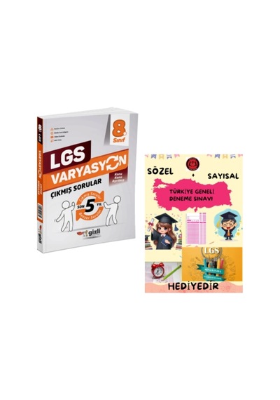 Gizli Yayınları 8.sınıf Lgs Varyasyon Son 5 Yıl Konu Konu Ayrılmış Çıkmış Ve Benzer Sorular