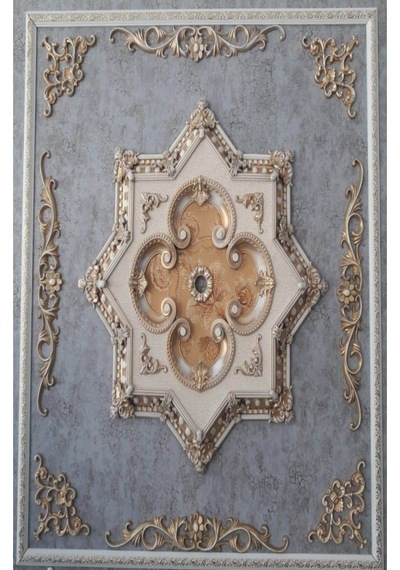 Dekoratif Poliüretan Tavan-duvar-mobilya -dekor-kapı Papatya Motif 10 Cm X 65 Cm
