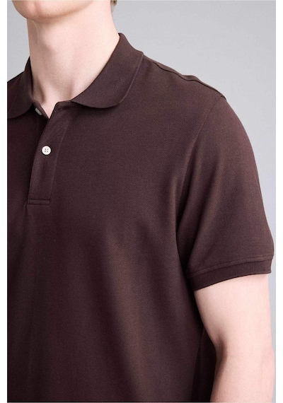 Defacto %100 Pamuk Polo Tişört E9504ax26spbn267 Kahve-bn267