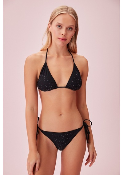 Suwen İnce Bağcıklı Detaylı Bikini Alt Sb24991s012