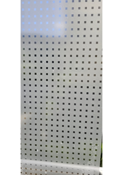 Technosmart 45x150cm Şeffaf Kare Desenli Buzlu Cam Kaplama Filmi Mutfak Ofis Pencere Banyo