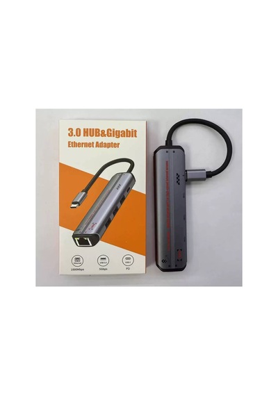 5'i 1 Arada Type-c Hub Çoklayıcı - Gigabit Ethernet Rj45 1000mbps Ve 100w Pd Şarj Adaptörü-ap-101