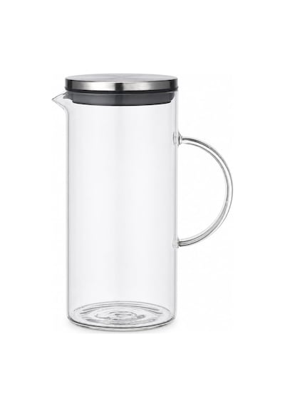 1500 Ml Cam Sürahi Metal Kapaklı Şeffaf Sürahi Dayanıklı Cam Gövde Ergonomik Sap Akıtmaz Ağız Tasarımı Soğu
