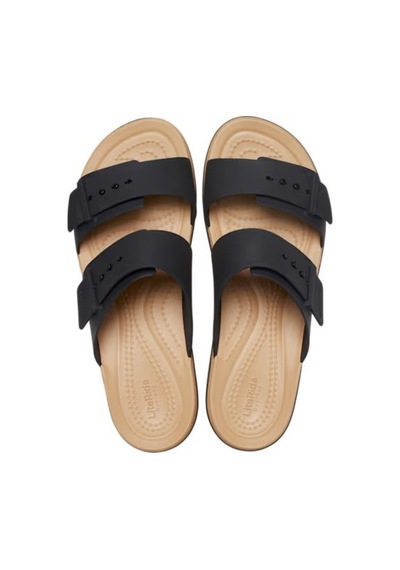 Crocs Brooklyn Buckle Matte Wrap Low Wedge Kadın Terlik 212408-0rı Black/cashew Siyah