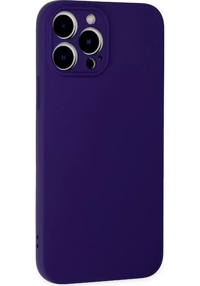 Newface Apple İphone 13 Pro Max Kılıf Nano İçi Kadife Silikon - Mor