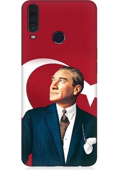 General Mobile Gm 10 Uyumlu Mustafa Kemal Atatürk Ve Bayrak Desenli Silikon Kılıf