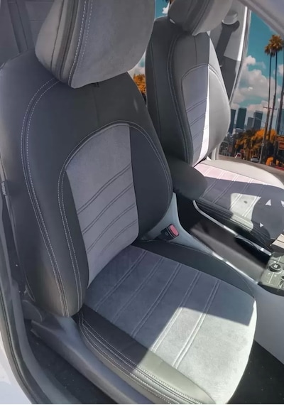Hyundai Kona-özel Dikim- K.gri Taytüyü - Siyah Deri