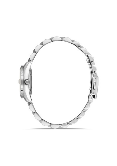 Ferro Quartz Çelik Gri Turkuaz Kadran 30 Mm Kadın Kol Saati Gümüş
