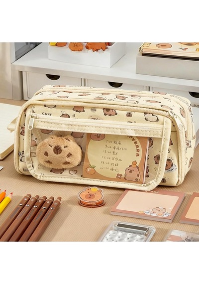 Capybara Kawaii Kalem Kutusu, Bölmeli, Büyük Kalem Kutusu, Capybara Kalem Kutusu, Capybaras Oyuncak Bebek Anahtarlıklı, Broş Çıkartmaları, Kadınlar Ve Erkekler İçin, Beyaz, Capybara Kalem Kutusu Diğer