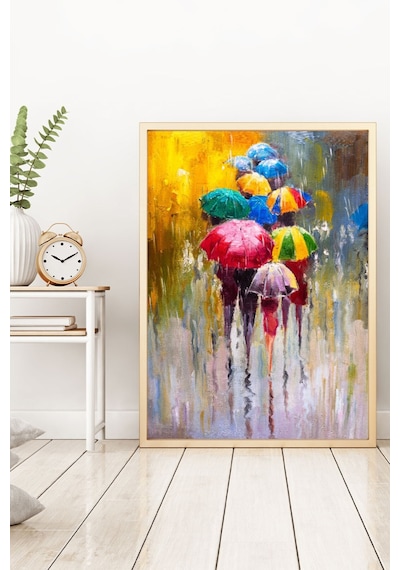 Huhuli Ahşap Çerçeveli Minimalist Tablo