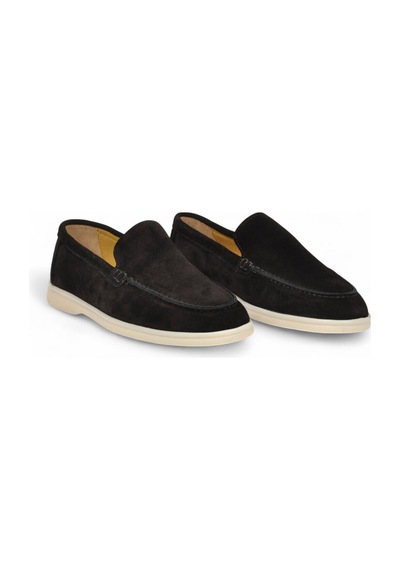 Komcero Siyah Hakiki Deri Şık Rahat Espadril Erkek Casual Ayakkabı Loafer 6k020-217