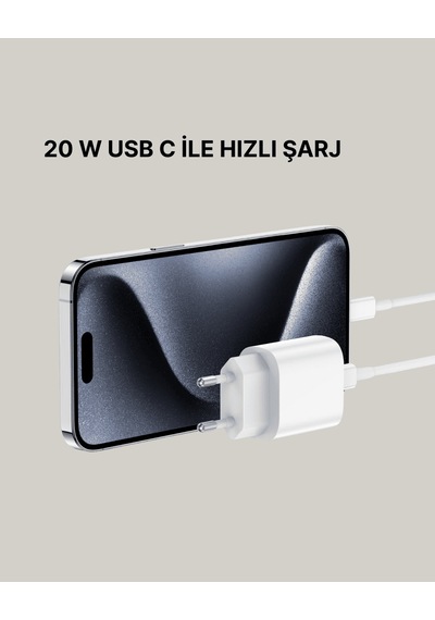 20w Usb-c Şarj Cihazı, Apple iOS Tam Uyumlu Hızlı 0
