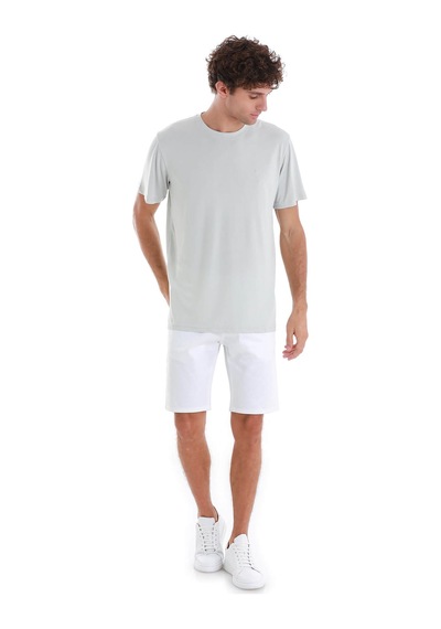 Hatemoğlu Gri Regular Fit Düz Bisiklet Yaka Triko Tişört 35102024c006 012 Gri