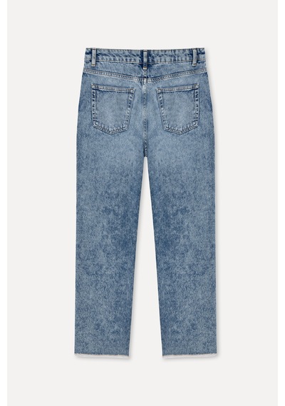 Mudo Kadın Kadın İndigo Straight Fit Jean Pantolon 1270431