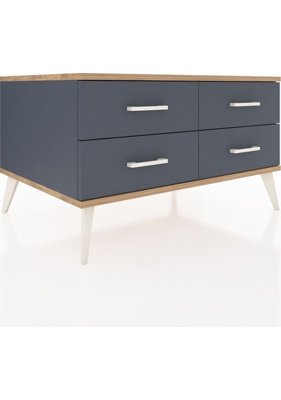 Kronos Şifonyer 4 Raflı 88x59x48 Antrasit-çam/antrasit Çam/antrasit