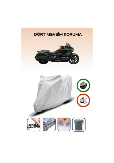 Honda Goldwing Gl 1800 Dct Arka Çanta Uyumlu Motosiklet Branda Su Geçirmez Dayanıklı Kumaş