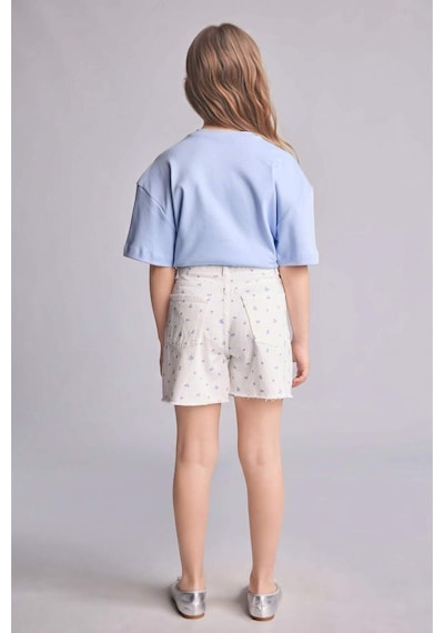 Defacto Gabardin Şort Kız Çocuk H7933a826hser233 Ekru-er233