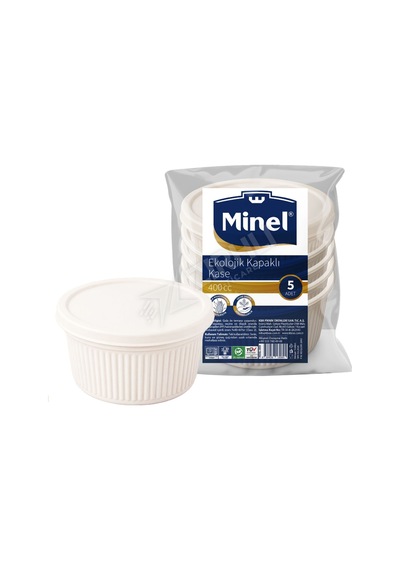Minel Ekolojik Kapaklı Kase 400 Cc Renkli