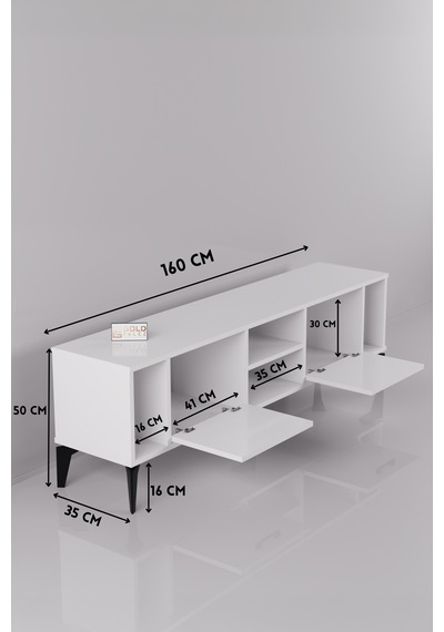 Linya Tv Sehpası Suntalam Beyaz 160x35 Cm
