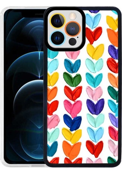 Apple Uyumlu iPhone 13 Pro Kılıf Zore M-fit Desenli Kapak Heart No6