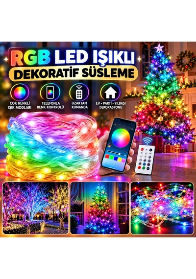 10 Mt Uzaktan Kumandalı Usb Led Işık Çok Modlu Dekoratif Ortam Aydınlatmas -