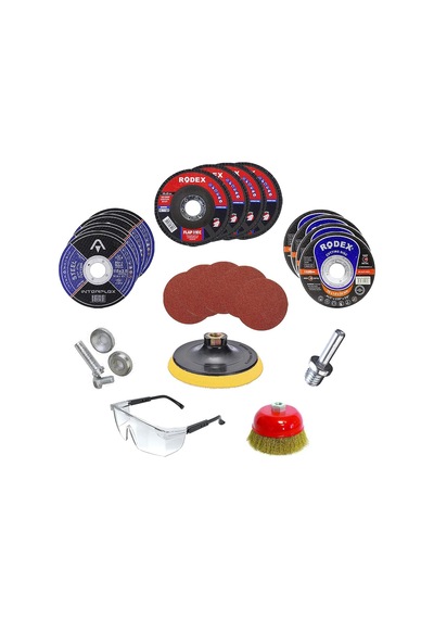 Spiral Avuç Içi Taşlama Makinesi Cırt Zımpara 115 Mm 45 Parça