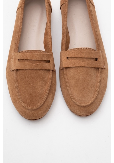 Luvishoes Luvi Shoes Tory Toprak Süet Hakiki Deri Kadın Loafer Ayakkabı Toprak