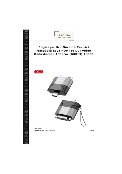 Bilgisayar Ucu Görüntü Çevirici Masaüstü Eşya Hdmı To Dvı Video Dönüştürücü Adaptör Gb013 1080p
