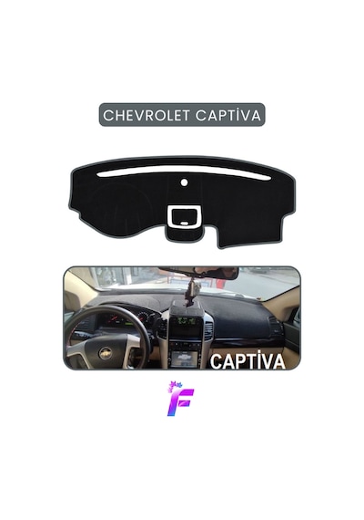 Chevrolet Captiva 2008-2011 Torpido Kılıfı Yansıma Ve Isı Engeller Kolay Montaj Ta20 Gri