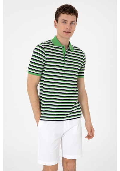 U.S. Polo Assn. Erkek Regular Fit Polo Yaka Yeşil Tişört 50306794-VR054