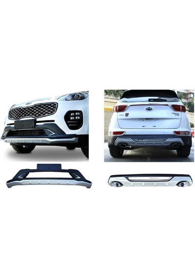 Kia Sportage Ön ve Arka Koruma Difüzör 2015- Çift Çıkış Egzoz