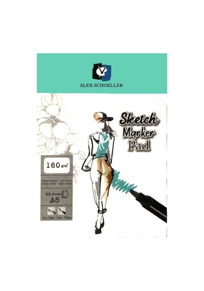 Alex Schoeller Sketch Marker Defteri Pad 160 G A5 40 Yp.
