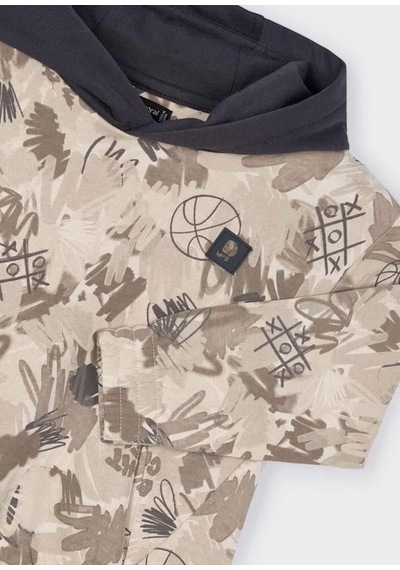 Mayoral Erkek Kapüşonlu Sweatshirt 25kmyr4403 Bej