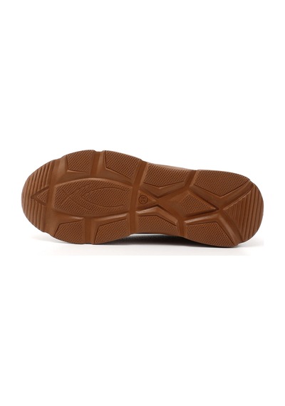 Gönderi(R) Gönderi R Bağcıklı Dolgu Taban Hakiki Deri Sneaker Taba