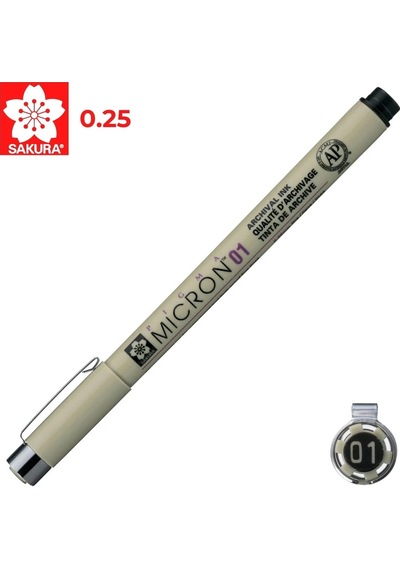Sakura Pıgma Mıcron 01 0.25 Mm Siyah Xsdk01