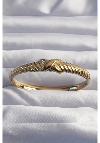 Ezoconcept 316l Çelik Gold Renk Kıvrımlı X Model Bileklik 001