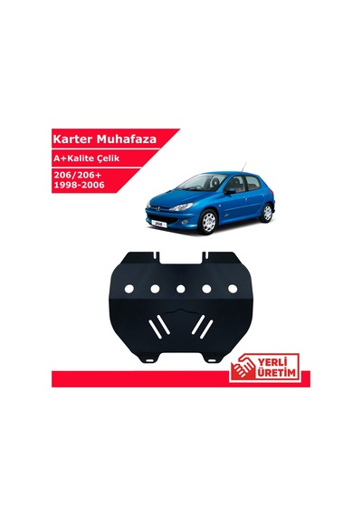 Peugeot 206 1998-2006 Çelik Karter Muhafaza Çelik Koruma Sacı A+ Kalite Yerli Üretim