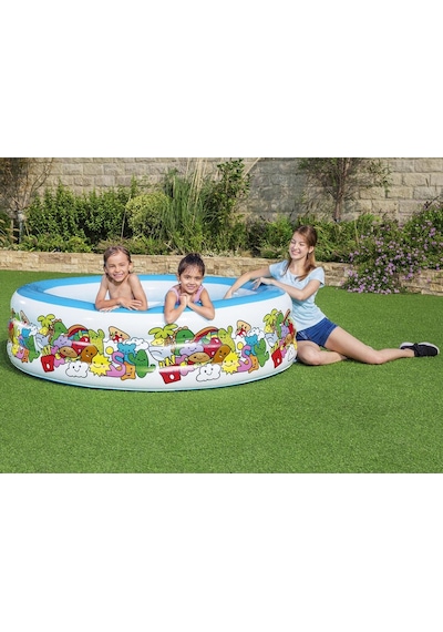 Bestway Şişme Jumbo  Desenli Havuz 51122 Çok Renkli