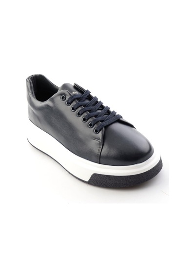 Bambi Lacivert Napa Hakiki Deri Erkek Sneaker E01401021443