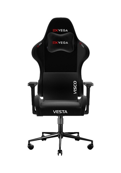 Exvega Vesta 2024 Serisi Siyah Dokuma Kumaş Profesyonel Gaming Oyuncu Koltuğu
