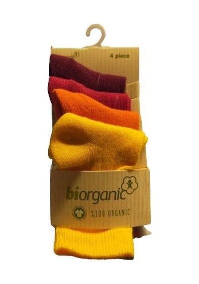 Bibaby Biorganic 4Lü New Basıc Çocuk Çorap 68387 Sarı