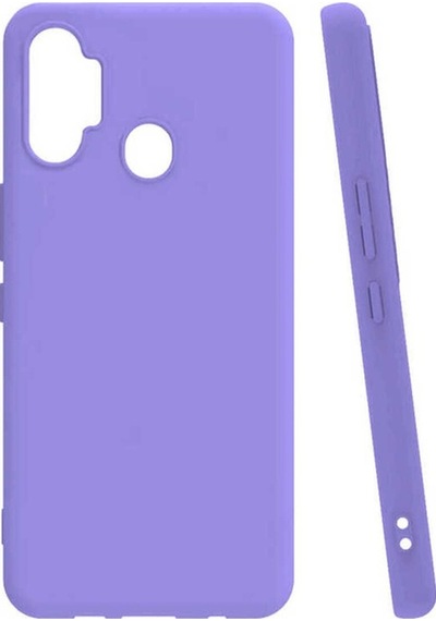 Tecno Spark 7 Pro Kılıf Zore Biye Silikon Lila
