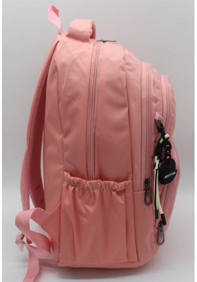 Hafif Suya Dayanıklı Kumaş Okul Sırt Çantası Unisex Okul Çantası 34600 Pudra Pembe