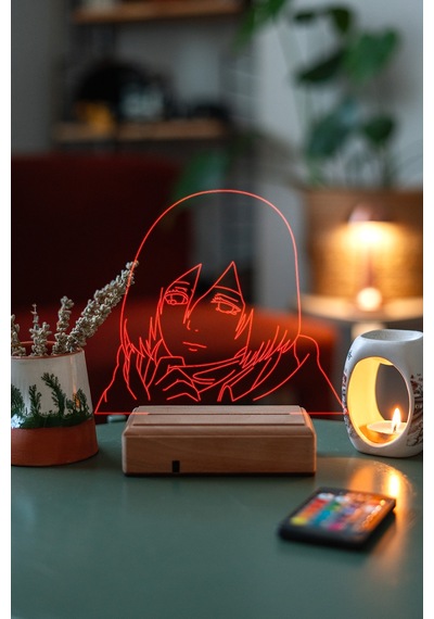 Mikasa Ackerman Aot 16 Renk Gece Lambası