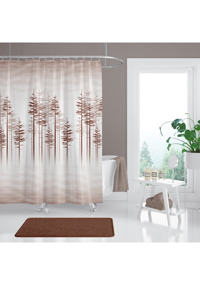 Zethome Tropik Banyo Duş Perdesi 3390 Tek Kanat 1X120X200 Çok Renkli