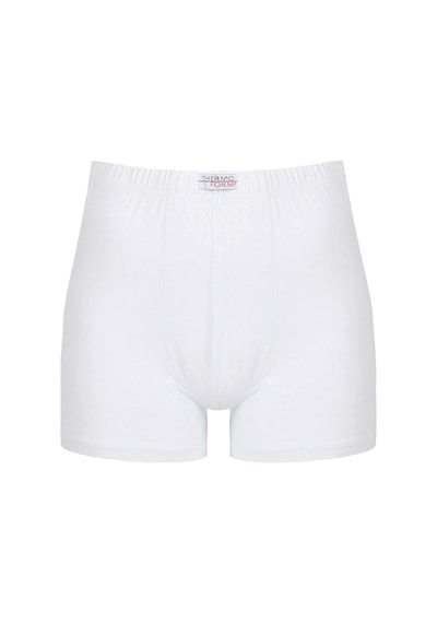 Thermoform Bambu Erkek Bisiklet Yaka Tişört Kısa Kollu Fanila Atlet Ve Boxer Şort Seti Beyaz Çok Renkli