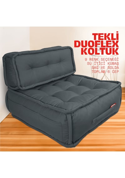 Xpermate Duoflex Sırtlı Minder İskandinav 80x80x30 Antrasit