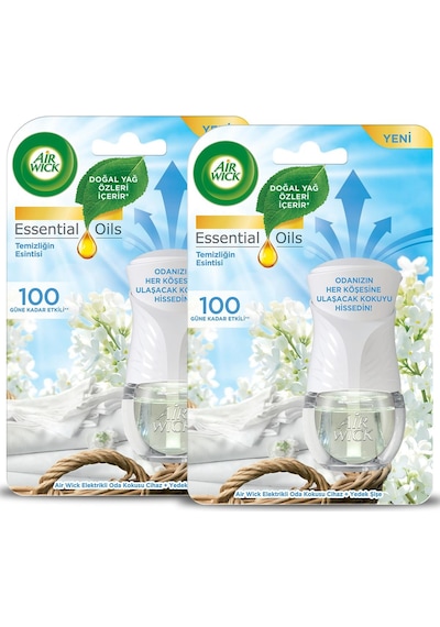 Air Wick Elektrikli Oda Kokusu Temizliğin Esintisi Kit (Cihaz + Koku) x 2
