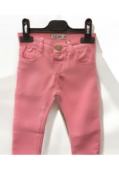 Escabel Kız Bebek Pamuklu Lycralı Pantolon-14318 Pembe