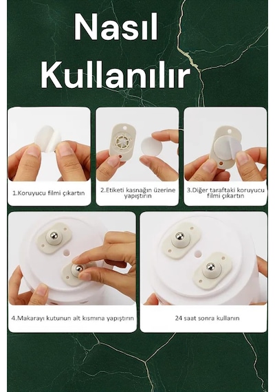 Bilyeli Eşya Kaydırma Aparatı Yapışkanlı Kolay Taşıma 4lü 360 Derece Döner Tekerlek Pratik Kaydırıcı Beyaz